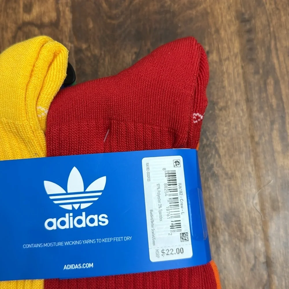Adidas Originals Crew Multi Sport Socks 6 Pack Size L